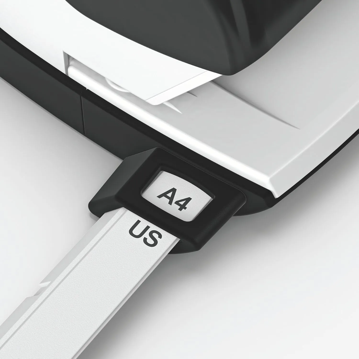 Leitz Hole Punch, 30 Sheets, Guide Bar with Format Markings, Metal, NeXXt Range, 50080095 - Black