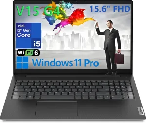 Lenovo V15 G4 15.6" FHD Business Laptop Computer, 13th Gen Intel 8-Core i5-13420H (Beat i7-1355U), 24GB DDR4 RAM, 1TB PCIe SSD, WiFi 6, Bluetooth 5.2, RJ-45, Type-C, HDMI, Windows 11 Pro, Wendbo