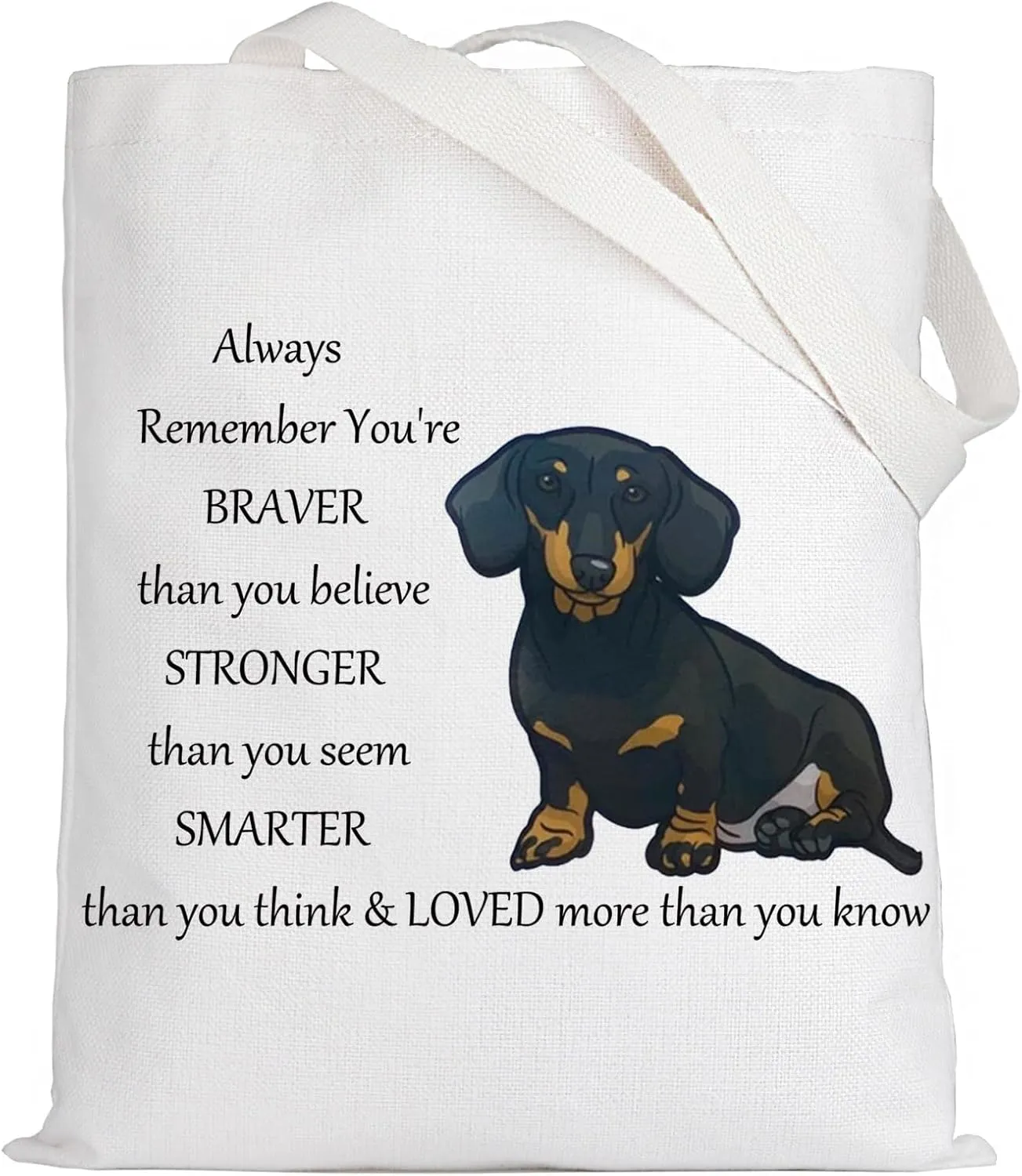 LEVLO Dachshund Dog Cosmetic Make up Bag Dachshund Lover Gift Dachshund Makeup Zipper Pouch Bag For Dogs Owner Dachshund Mom(Dachshund Dog Tote)