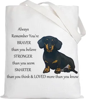 LEVLO Dachshund Dog Cosmetic Make up Bag Dachshund Lover Gift Dachshund Makeup Zipper Pouch Bag For Dogs Owner Dachshund Mom(Dachshund Dog Tote)