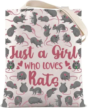LEVLO Funny Rat Cosmetic Bag - Animal Lover Gift for Women & Girls (Rat Lover Makeup Zipper Pouch)