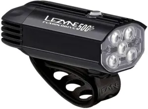LEZYNE Fusion Drive Front Bicycle Light - Durable IPX7 Waterproof USB-C Rechargeable LED Bike Headlight with 3 Solid & 3 Flash Modes - Integrated Silicone Rubber Strap Mount - 500/600 Lumen Options