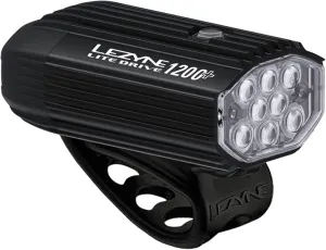 LEZYNE Lite Drive Bicycle Durable USB Rechargeable IPX7 Waterproof White LEDs Front Light w/Multiple Solid & Flash Modes | Silicone Rubber Mounting Strap Included - 1000/1200 Lumens Options