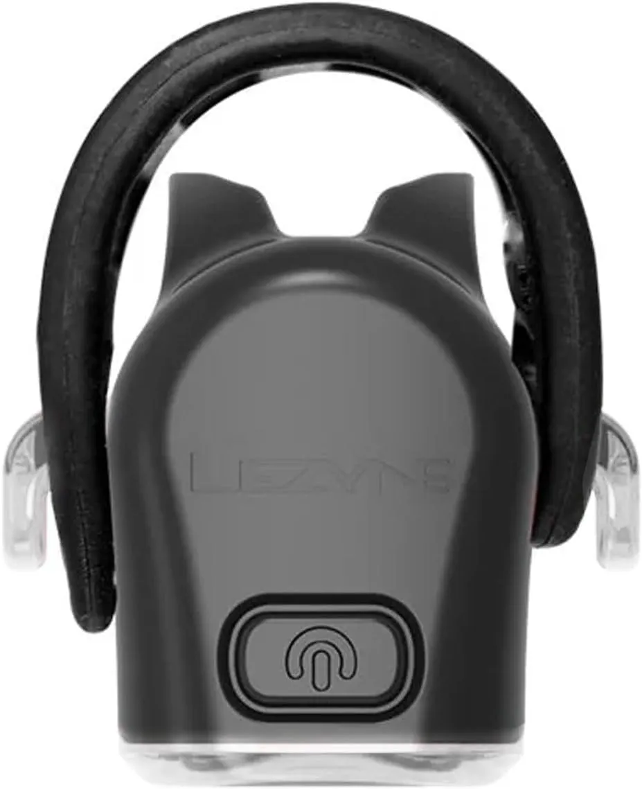 LEZYNE Strip Drive Bicycle USB Rechargeable 520mAh IPX7 Waterproof White LED Front Light w/Multiple Solid & Flash Modes | Silicone Rubber Mounting Strap - 700/400 Lumens Options
