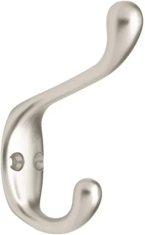 Liberty 3.5 in. Matte Nickel Heavy Duty Coat and Hat Hook Value Pack (3-Pack)
