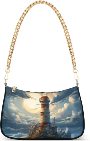 Lighthouse Waves Crossbody Bags for Women Tote Bag Women's Shoulder Handbags Clutch Purses for Women