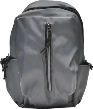 Lightweight Gray Sling Bag for Men and Women - Anti Theft Womens and Mens Crossbody Bag with Reflective Zipper