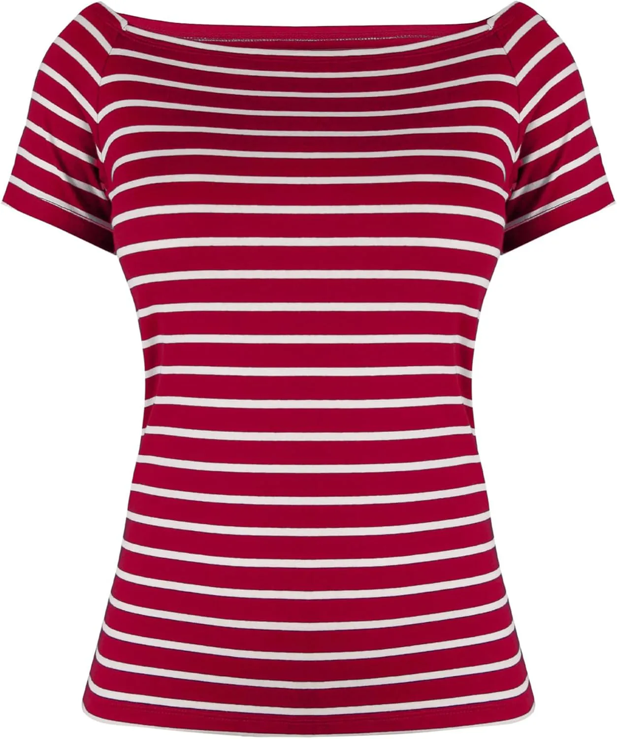 LilyCoco Striped Off The Shoulder Tops for Women Short Sleeve Sexy Fitted Pirate Shirt