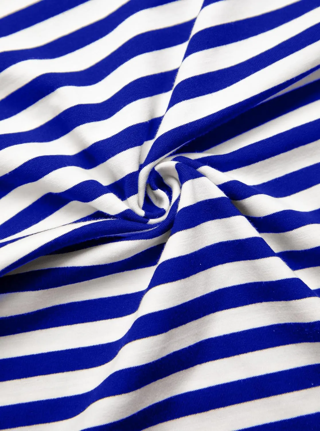 LilyCoco Womens Striped Puff Sleeve T Shirt Breton Crewneck Shirt Loose Fit Tee