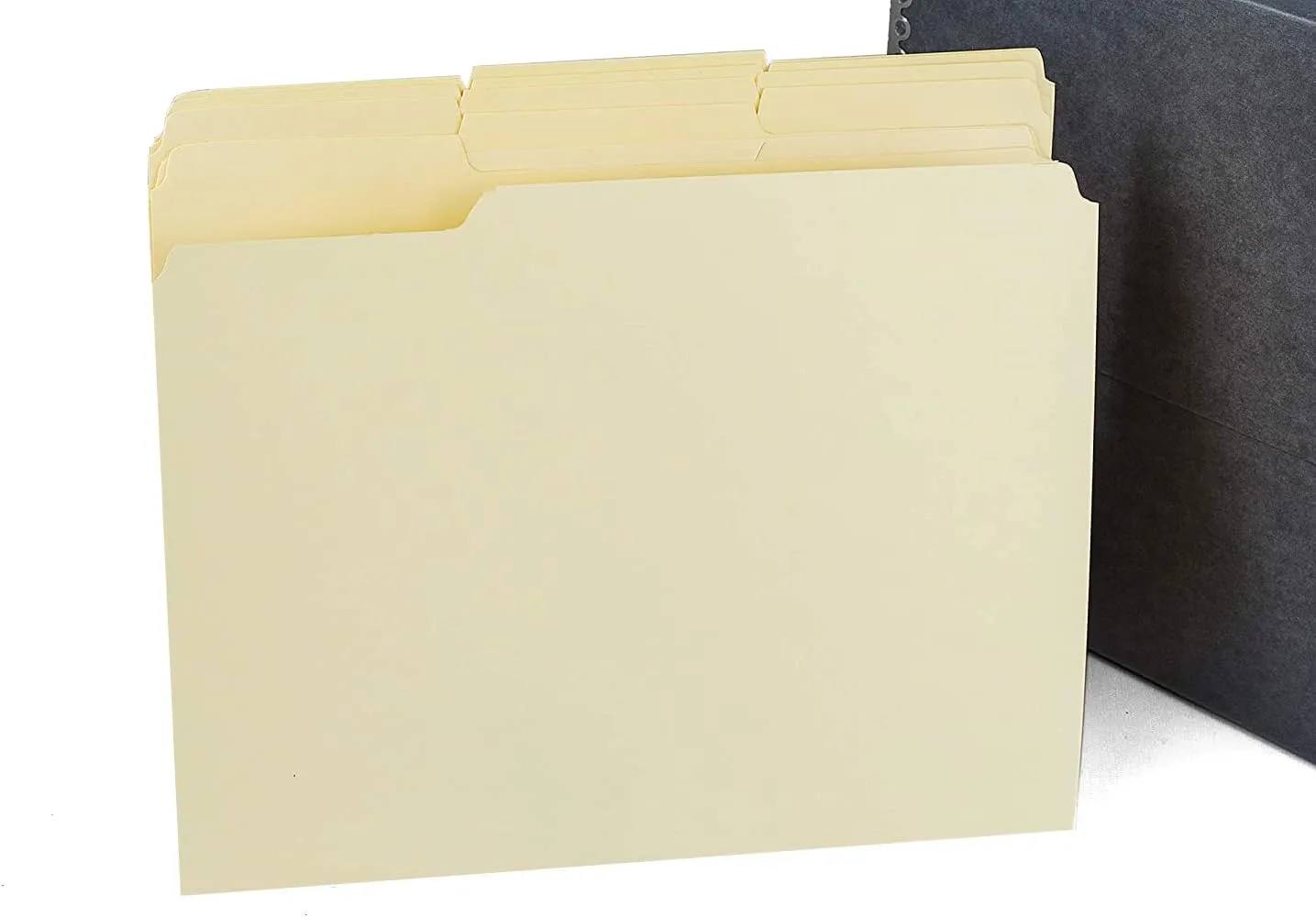 Lineco, Archival Document Storage Box with Metal Edge, Acid-Free Gray Boxboard, Organize Prints, Photos, Letter-Sized Case 12.5" x 10.5" x 5" Wide with 12 Files Folders, Pack of 2