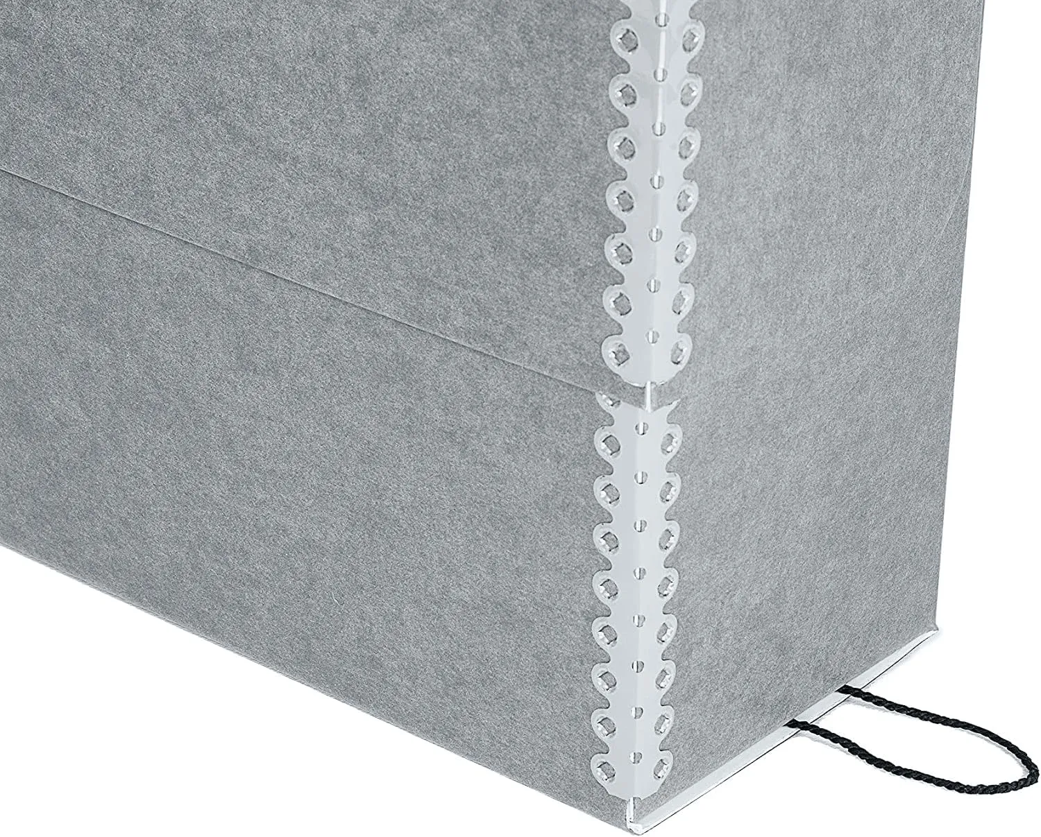 Lineco, Archival Document Storage Box with Metal Edge, Acid-Free Gray Boxboard, Organize Prints, Photos, Letter-Sized Case 12.5" x 10.5" x 5" Wide with 12 Files Folders, Pack of 2