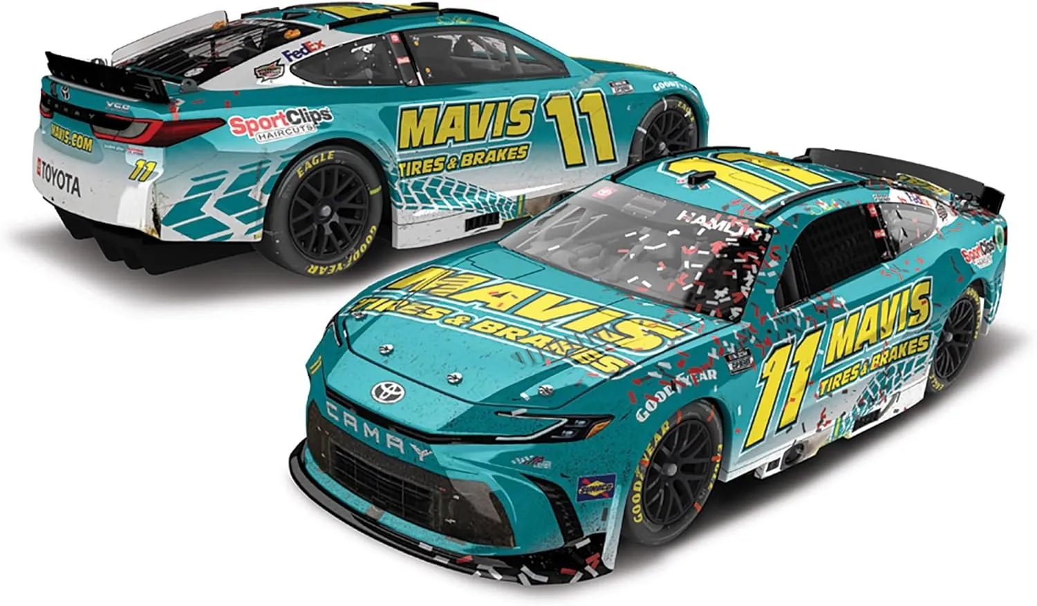 Lionel Racing Denny Hamlin 2024 Mavis Tire & Brakes No. 11 Richmond Race Win ARC 1:24 Scale Diecast Car