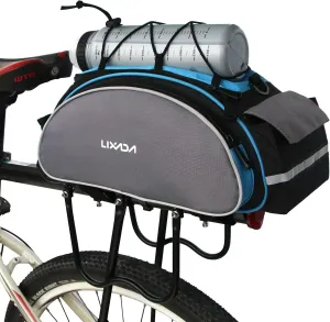 Lixada Bicycle Back Pannier Bag Bicycle Back Seat Bag Saddle Bag Shoulder Bag for Mountain Bike Cycling Outdoor