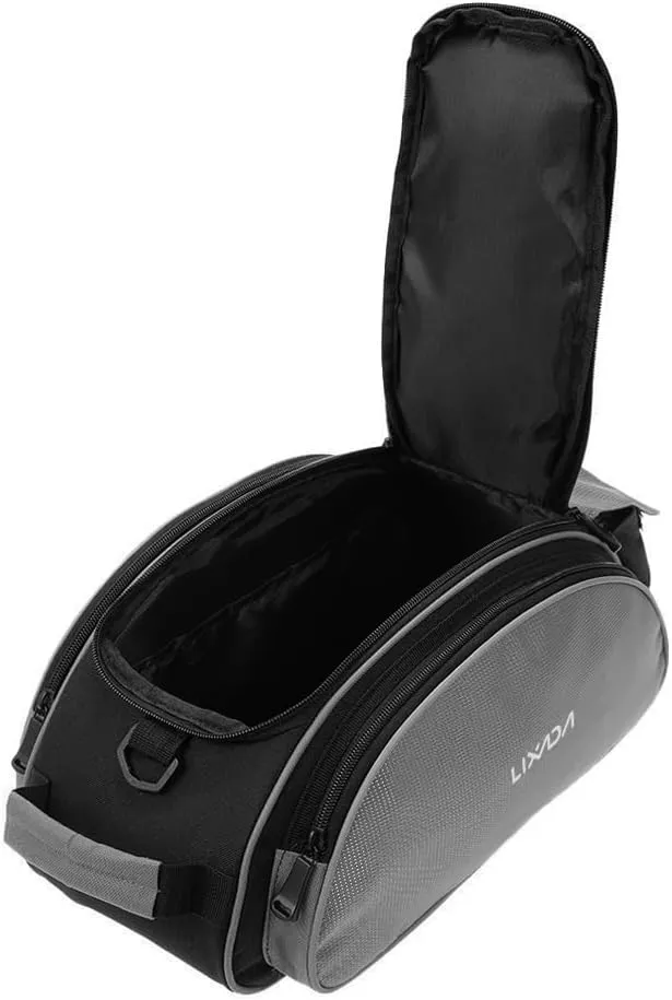 Lixada Bicycle Back Pannier Bag Bicycle Back Seat Bag Saddle Bag Shoulder Bag for Mountain Bike Cycling Outdoor