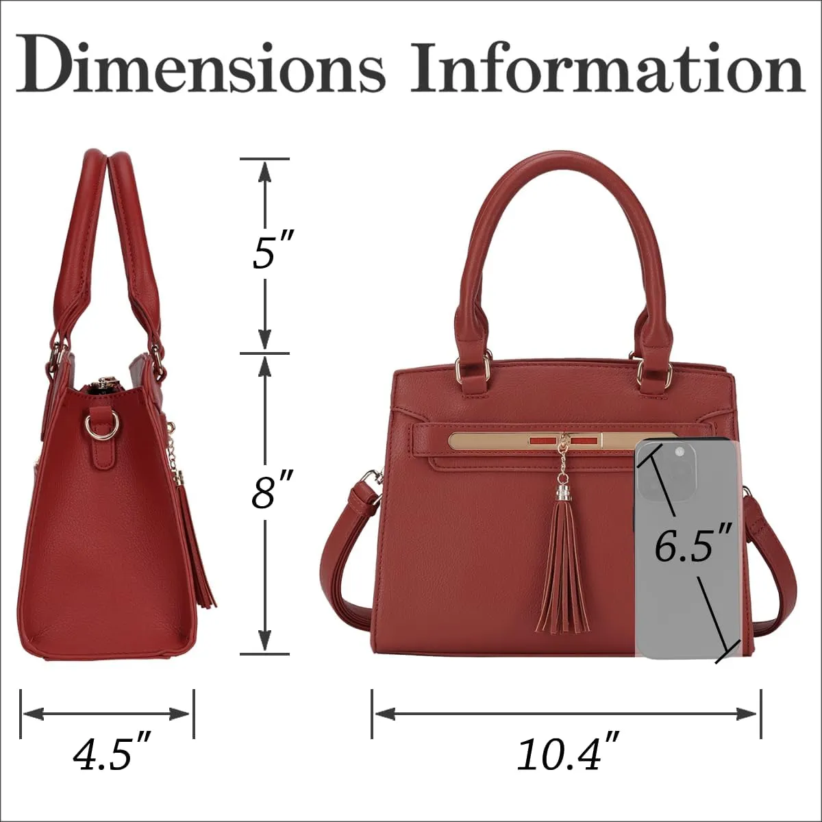 LJOSEIND Small Satchel Purses for Women - Fashionable Handbags, Top Handle Crossbody Bags with Adjustable Strap