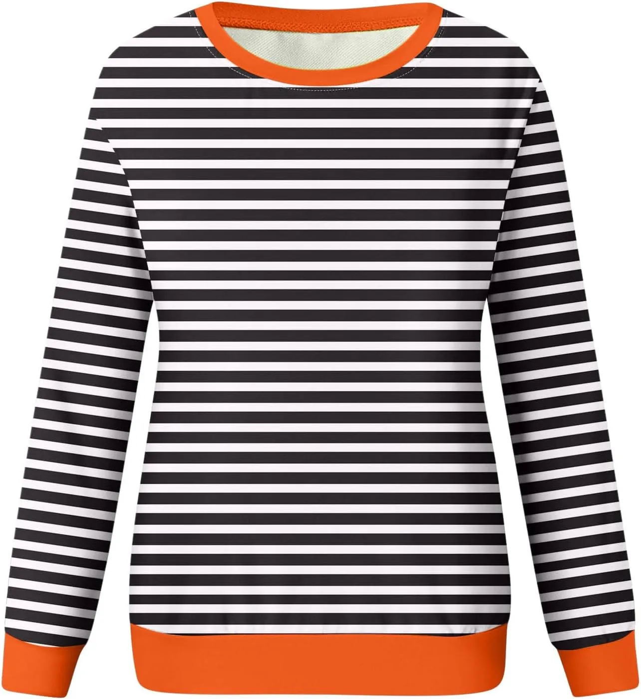 Long Sleeve T Shirts for Women Crewneck Causal Striped Blouse Tops Fall Fashion Vacation Pullover Ladies Clothes 2024
