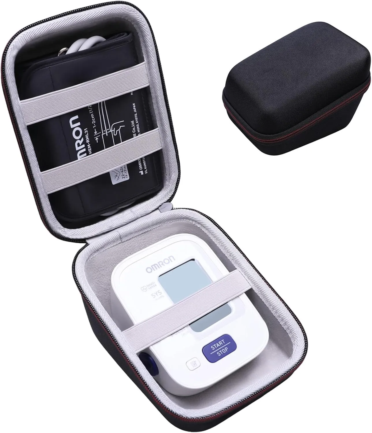 LTGEM Case Compatible with OMRON Bronze BP5100 / BP5000 / 5 Series BP742N Blood Pressure Monitor, Black Gray(Case Only)