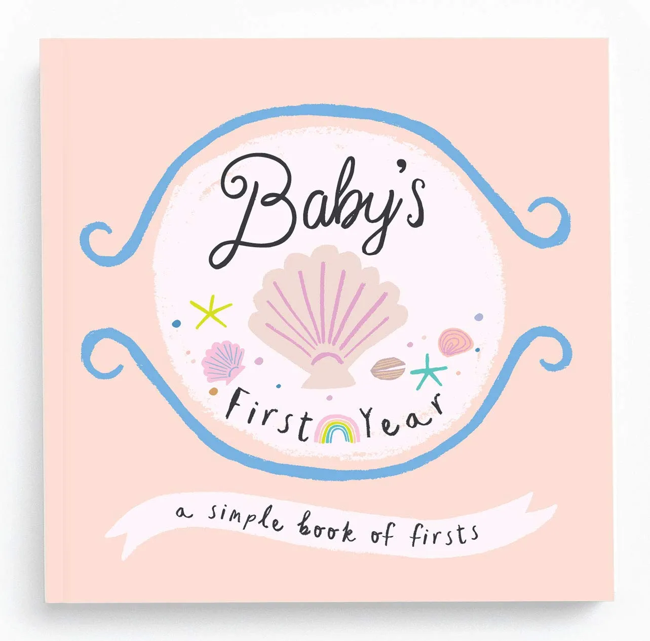 Lucy Darling Baby Memory Book, Themed Baby First Year Book, First 5 Years Journal & Photo Album for Baby Boy/Girl, Keepsake Books, Gender Neutral Memories & Milestone Book, Mom Gift - Beach Babe