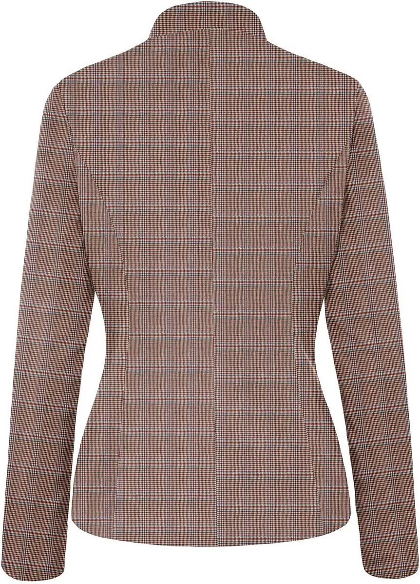 luvamia Women's Open Front Long Sleeves Work Blazer Casual Buttons Jacket Suit