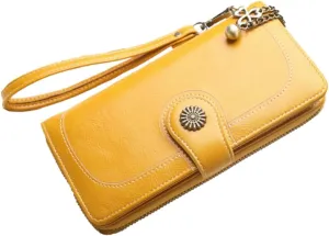 Luxury Women's Long Purse Zippered Multi-function Wallet Card Slots for Ladies