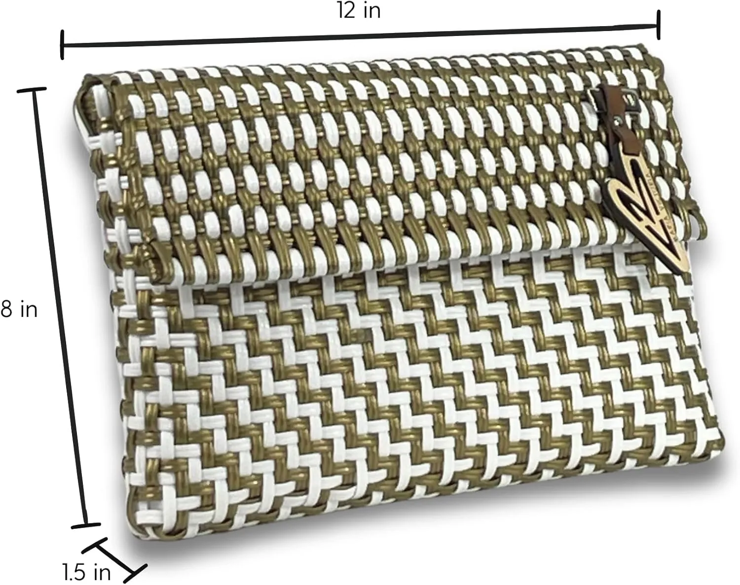 MARIA VICTORIA Mexican Woven Clutch - Water-Resistant with Magnetic Closure