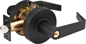 Master Lock SLCHKE10B Heavy Duty Lever Style, Grade 2 Commercial Keyed Entry Door Lock with Bump Stop, Oil Rubbed Bronze Finish