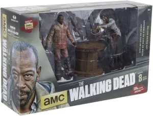 McFarlane Toys The Walking Dead TV Morgan Jones with Impaled Walker and Spike Trap Deluxe Box Action Figure