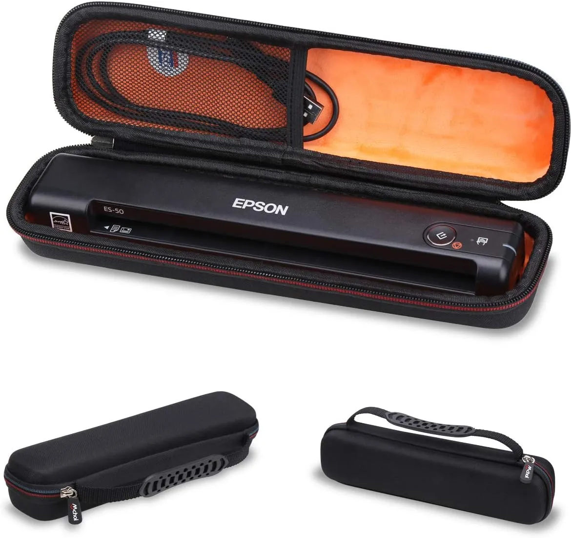 Mchoi Hard Portable Case Compatible with Epson Workforce ES-50/ES-55R/ES-60W/ES-65WR/DS-30/DS-70/DS-80W Wireless Portable Sheet-fed Document Scanner