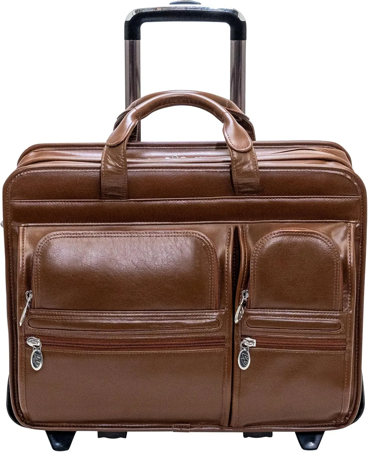 McKleinUSA Men's Wheeled Detachable Briefcase-Clinton, Brown