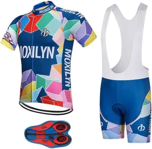 Men's Bike Clothing Set Cycling Jerseys Road Bicycle Shirts Kit   Bib Shorts Quick-Dry Full Zipper Riding Clothes