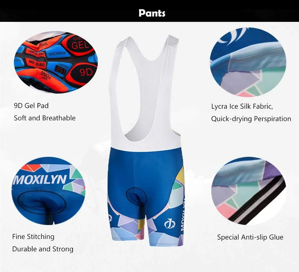 Men's Bike Clothing Set Cycling Jerseys Road Bicycle Shirts Kit   Bib Shorts Quick-Dry Full Zipper Riding Clothes