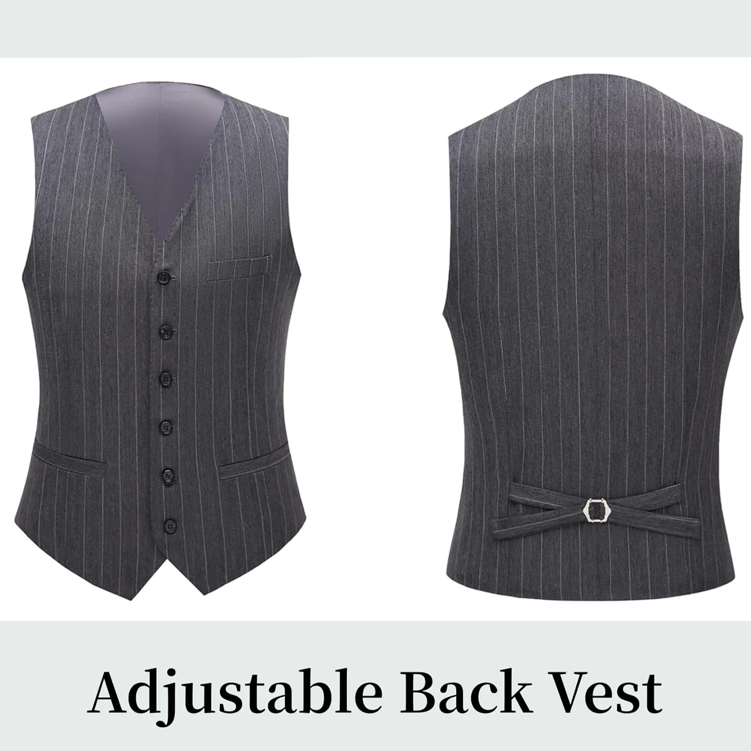 Men's Classic Stripe Suit 3 Piece Elegant Business Suit Two Button Wedding Prom Tuxedo Jacket Vest & Pants 2025