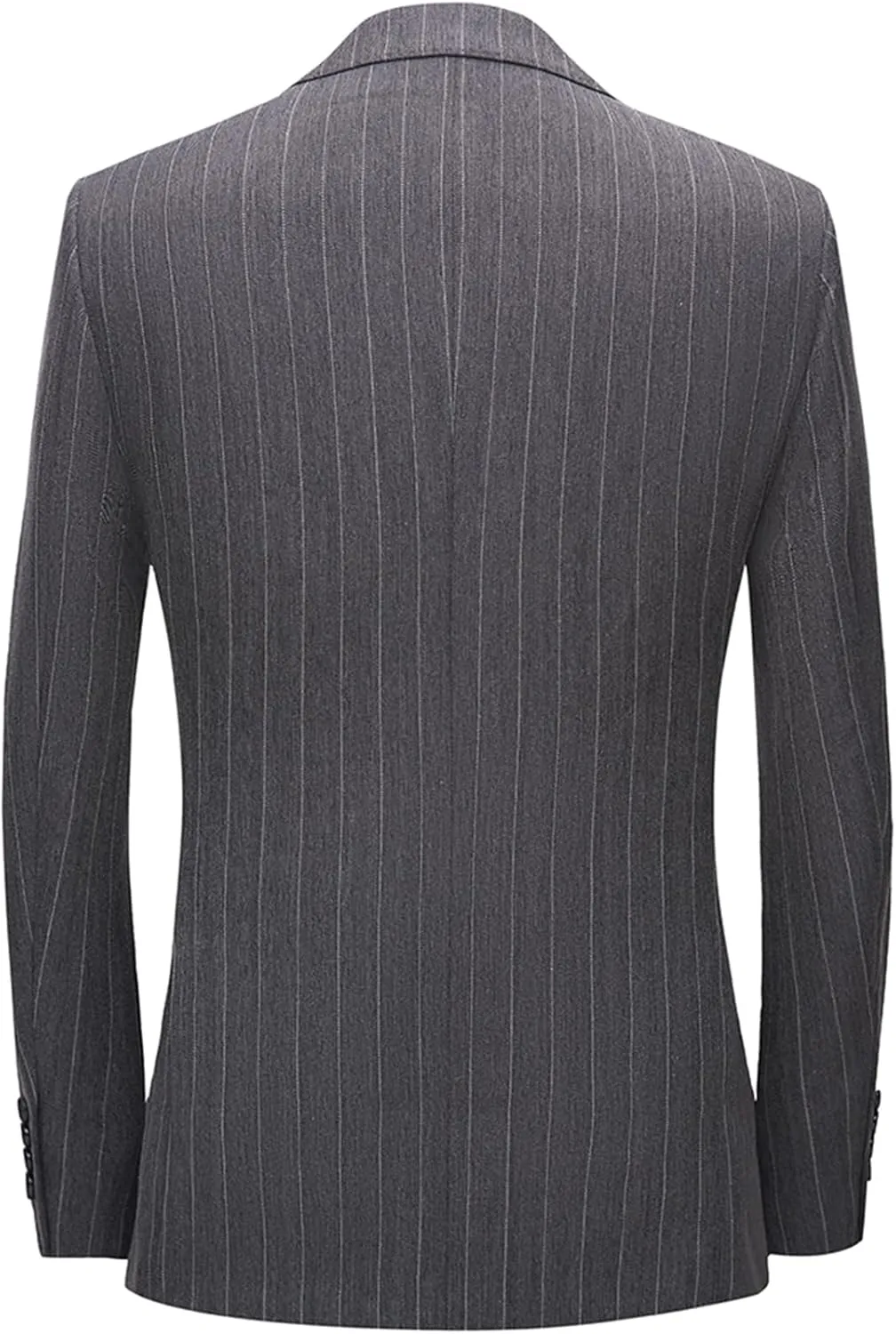 Men's Classic Stripe Suit 3 Piece Elegant Business Suit Two Button Wedding Prom Tuxedo Jacket Vest & Pants 2025
