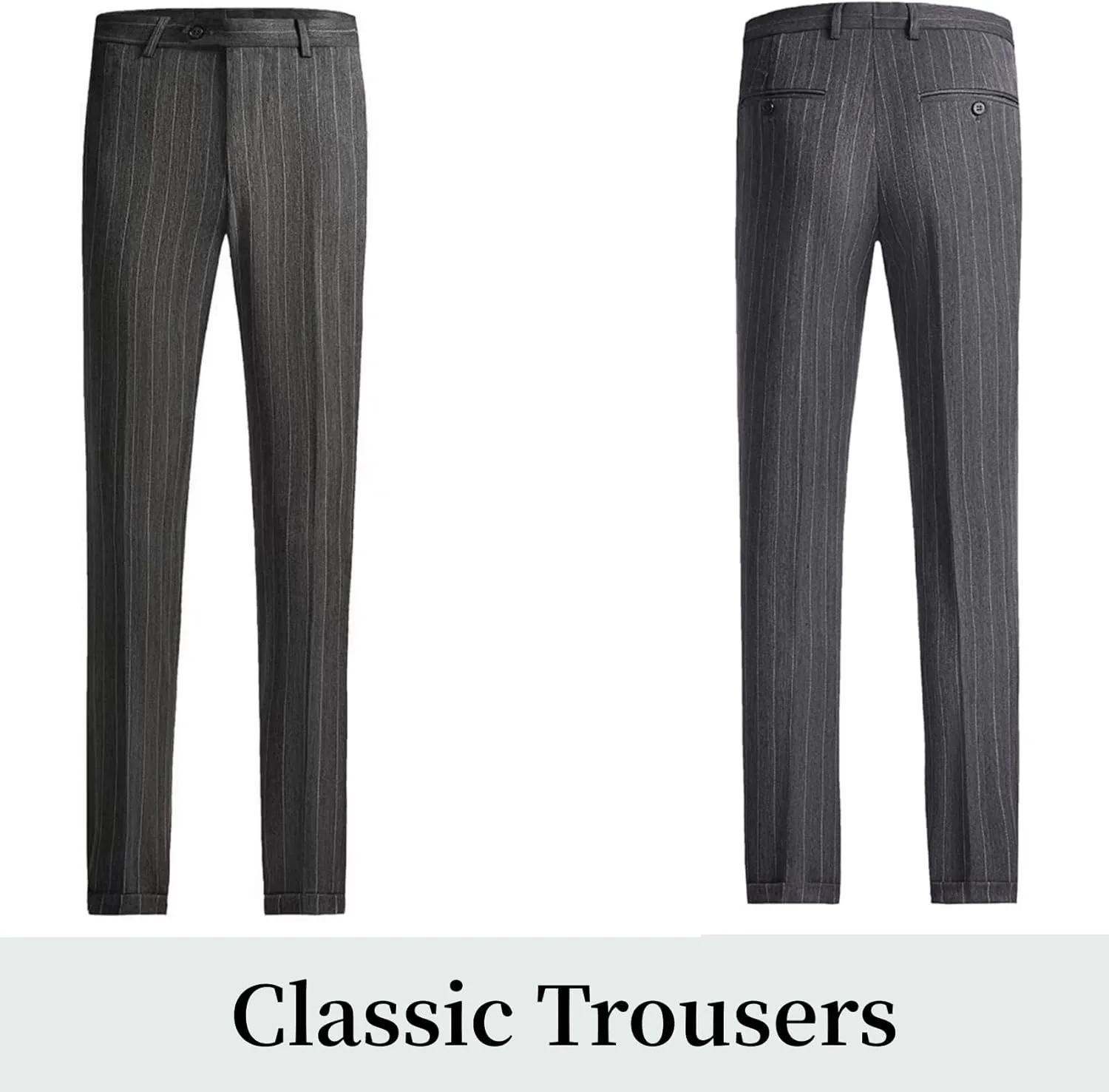 Men's Classic Stripe Suit 3 Piece Elegant Business Suit Two Button Wedding Prom Tuxedo Jacket Vest & Pants 2025