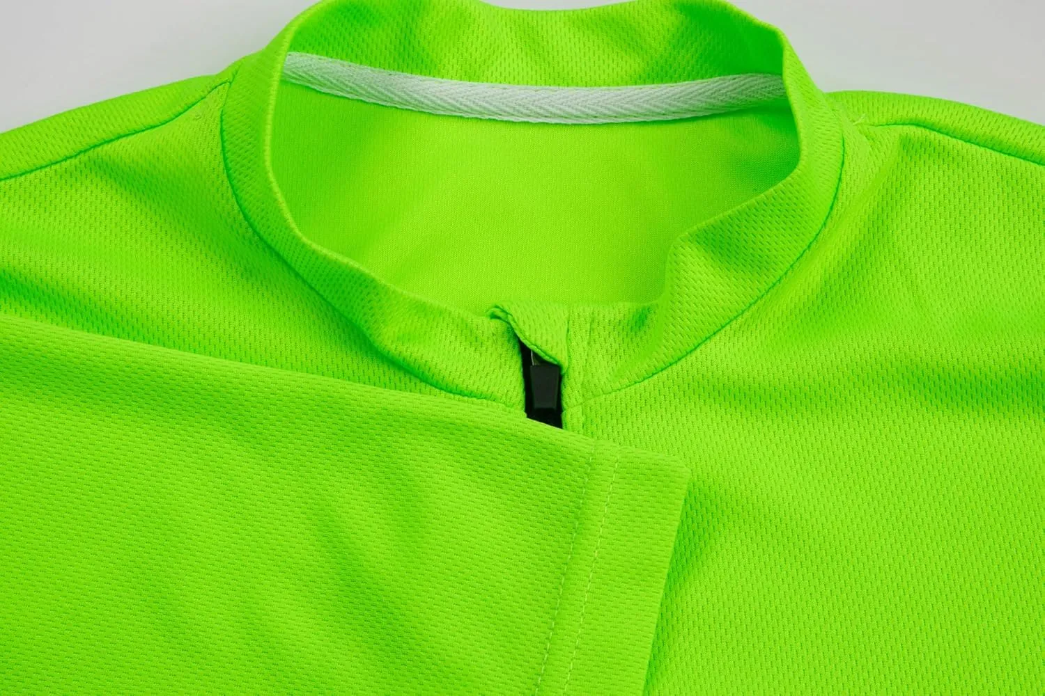 Men's Cycling Jersey Short Sleeves Bike Jersey 1/3 Zipper Solid Color Club Fit, Biking Cycling Shirt Zipper Pocket