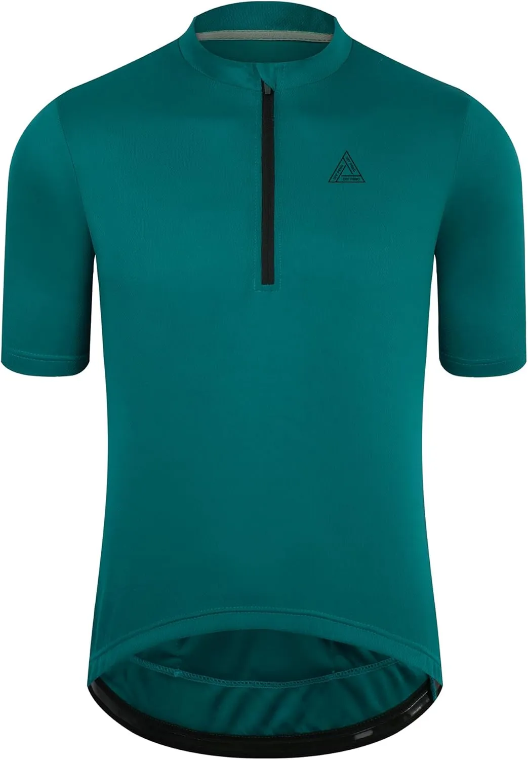 Men's Cycling Jersey Short Sleeves Bike Jersey 1/3 Zipper Solid Color Club Fit, Biking Cycling Shirt Zipper Pocket