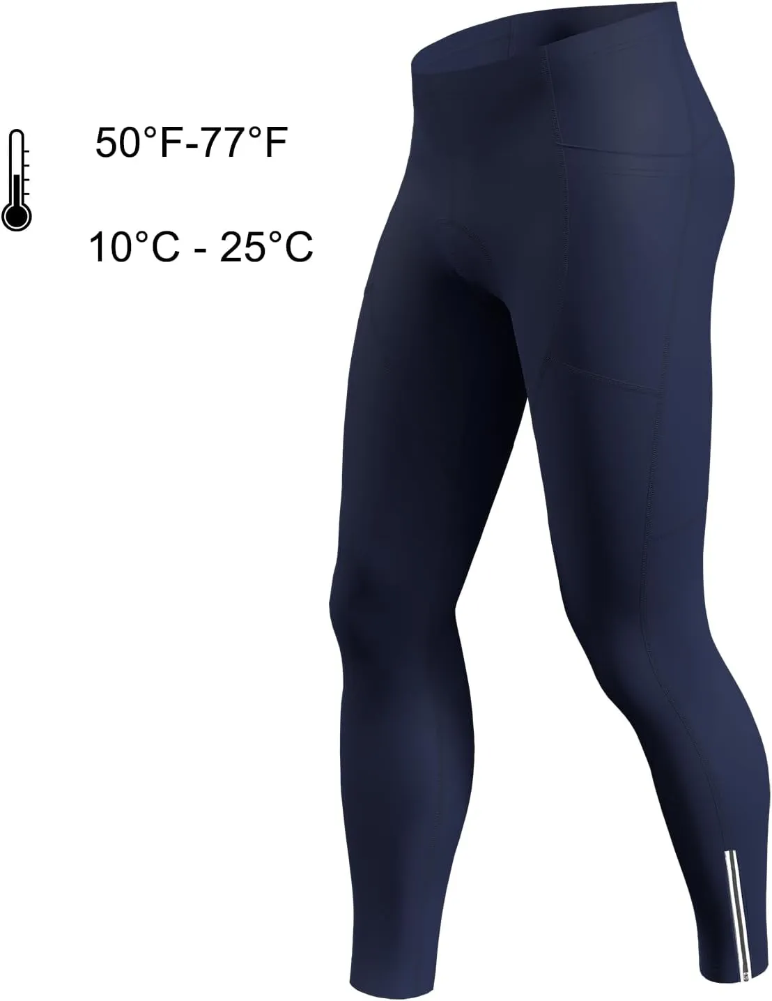 Mens Cycling Pants,4D Padded Road Bike Bicycle Tights Outdoor Biking Leggings with Pockets