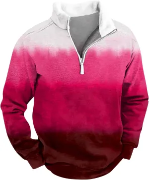 Men's Fleece Jacket Corduroy Polo Sweatshirt Thermal Warm Sweater Casual Loose Lapel Collar Fit Casual Jacket Coats