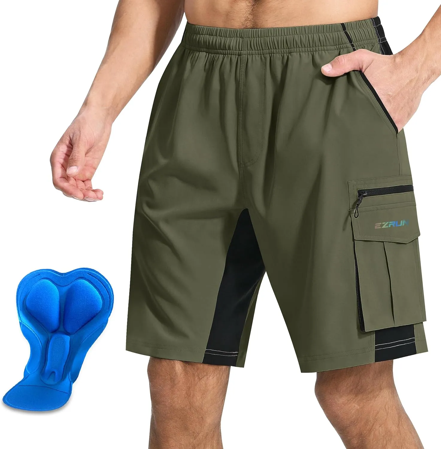 Men's Mountain Bike Shorts 3D Padded Bicycle Biking Shorts Quick Dry Lightweight MTB Cycling Shorts