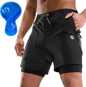 Mens Mountain Bike Shorts 3D Padded MTB Shorts Bicycle Biking Biker Baggy Cycling Shorts with Zipper Pockets