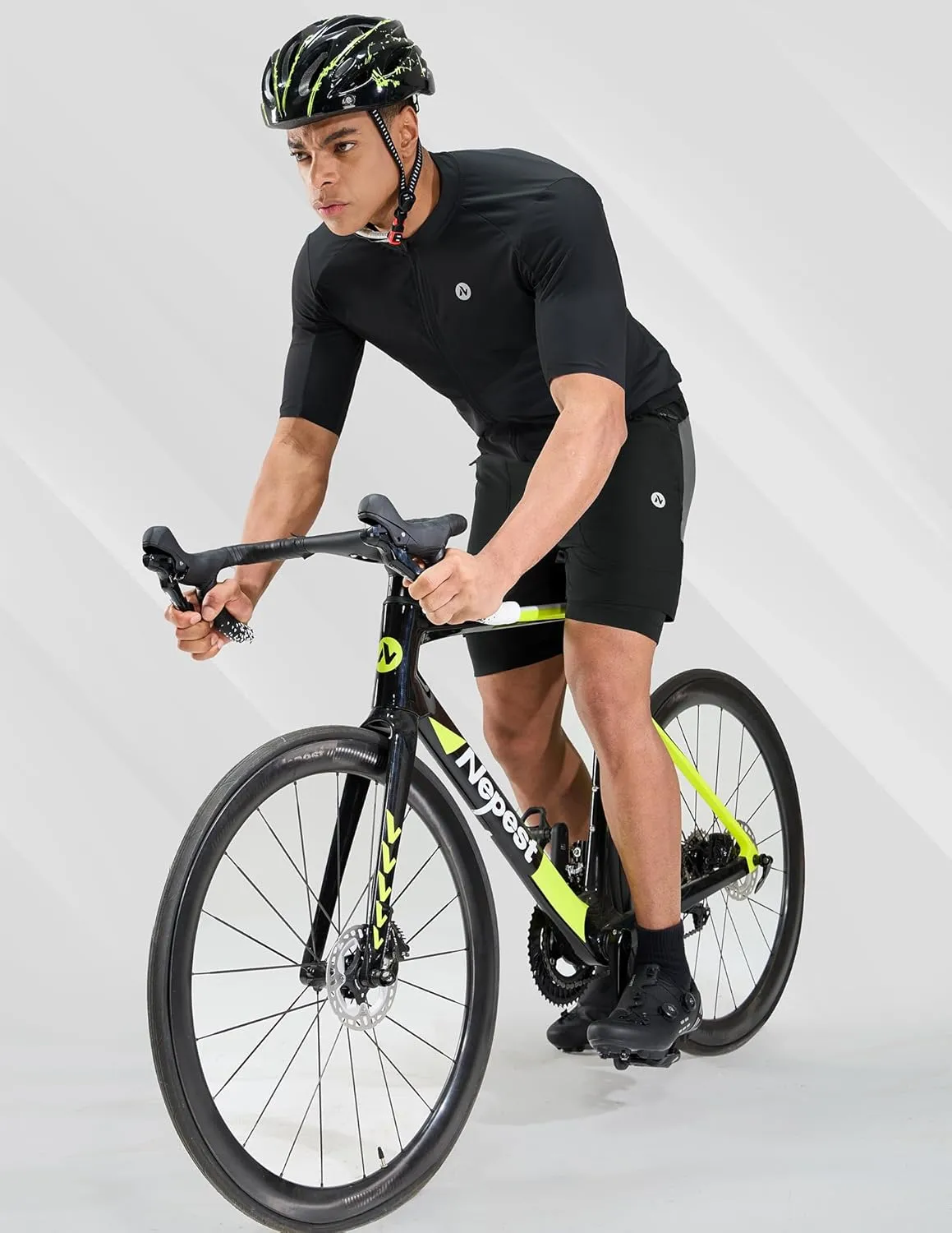 Mens Mountain Bike Shorts 3D Padded MTB Shorts Bicycle Biking Biker Baggy Cycling Shorts with Zipper Pockets