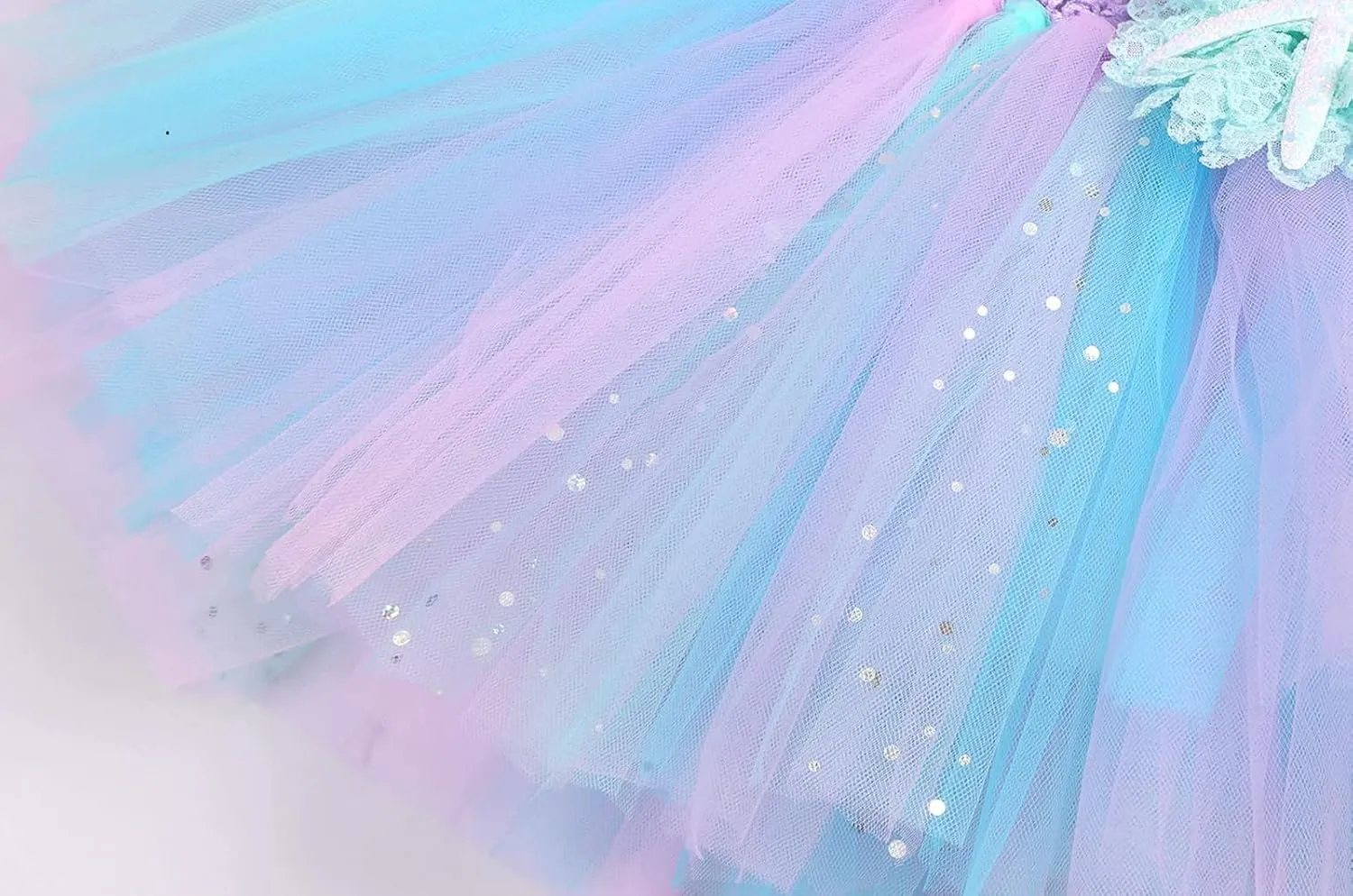 Mermaid Costume Dress for Girls Mermaid Light Up Dress for Girls Mermaid Birthday Party Gifts Decorations Halloween Costumes (5-6 Years)