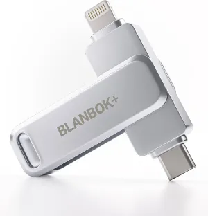 MFi Certified 128GB Flash Drive for iPhone Photo Stick, USB Thumb Drive Memory Stick High Speed USB Drive Photo Storage for iPhone Flash Drive Compatible for iPhone/iPad/Android/PC