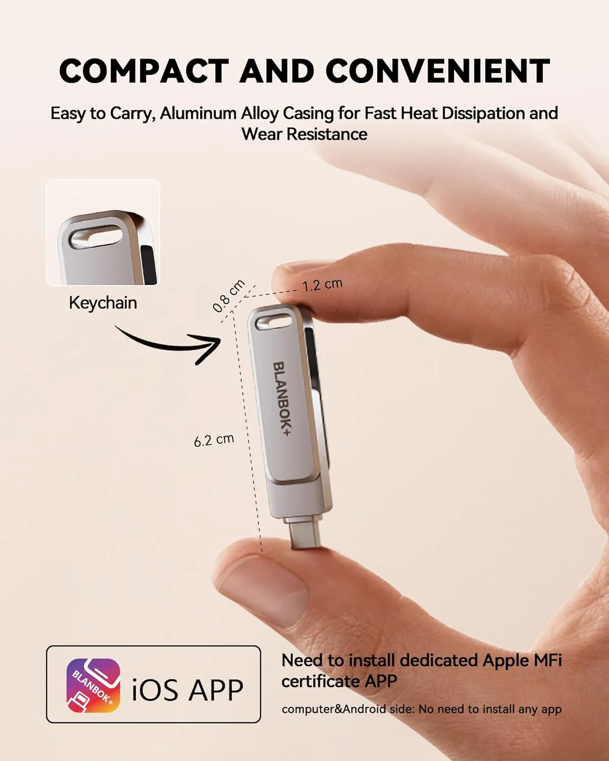 MFi Certified 128GB Flash Drive for iPhone Photo Stick, USB Thumb Drive Memory Stick High Speed USB Drive Photo Storage for iPhone Flash Drive Compatible for iPhone/iPad/Android/PC