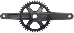 microSHIFT Sword 1x Crankset - 172.5mm, 10-Speed, 40t, 110 Asym BCD, 24mm Spindle, Black, Gray