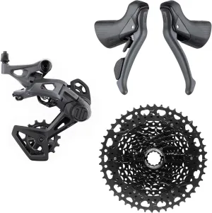 microSHIFT Sword 1x10-Speed Groupset - Includes Brake/Shifters, Clutch Rear Derailleur Medium Cage, 11-48t Alloy Cassette, Crankset Not Included