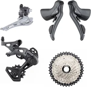 microSHIFT Sword 2x10-Speed Groupset - Includes Brake/Shifters, Front Derailler Braze-On, Rear Derailleur Long Cage, 11-38t Cassette, Crankset Not Included