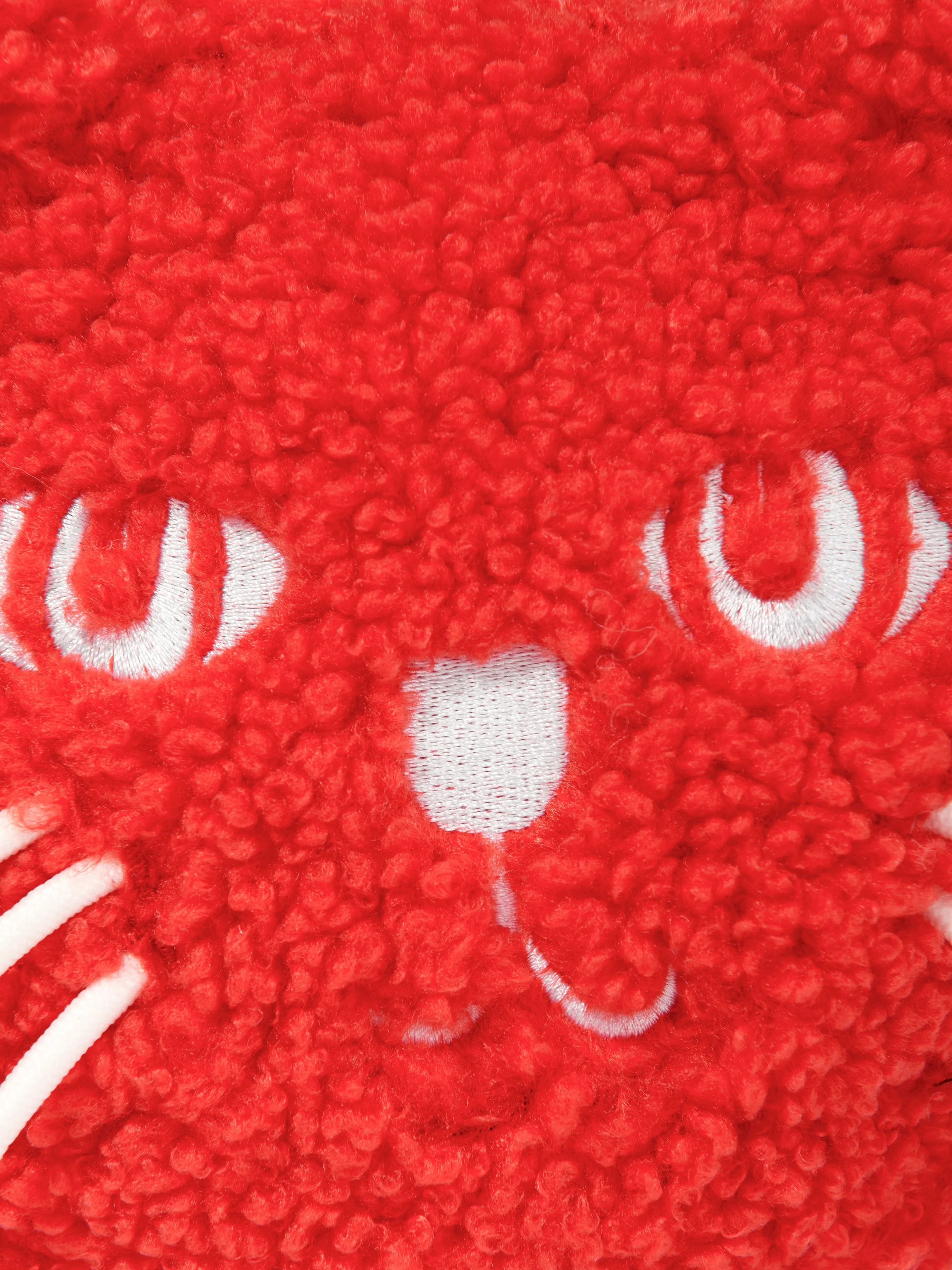 Mini Rodini Girls Cat Fuzzy Mini Bag in Red (23cm)