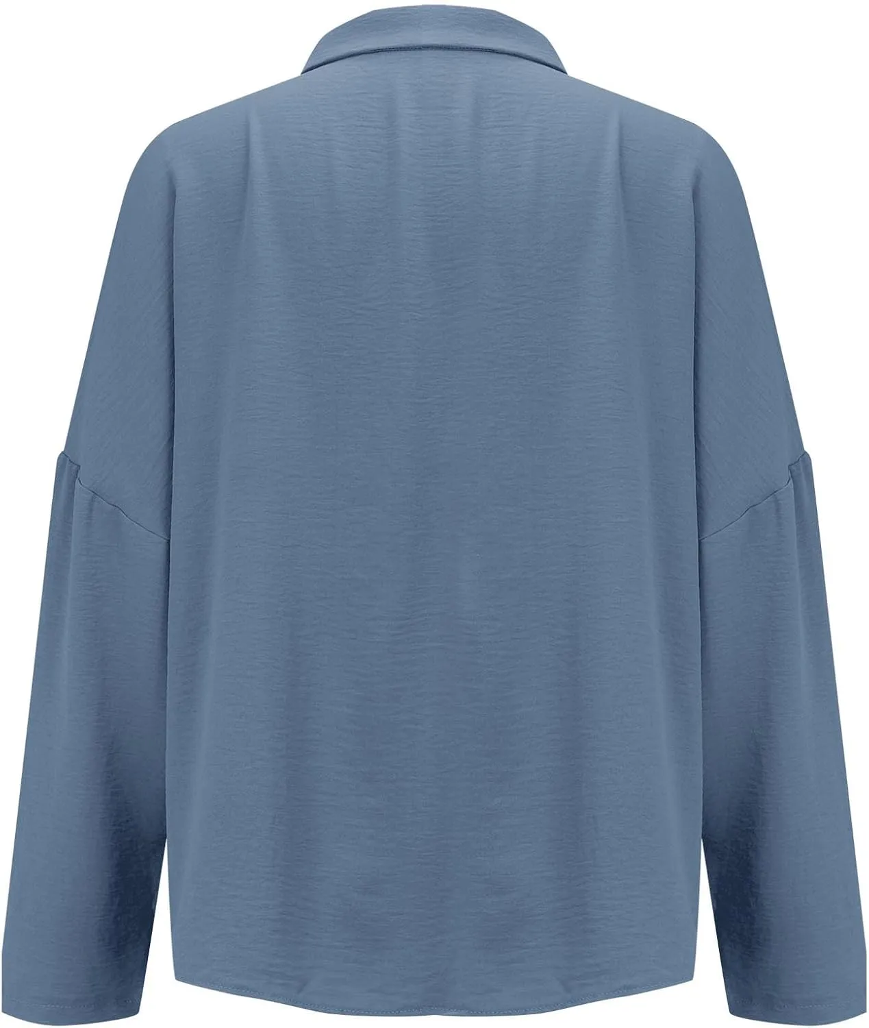 Miyaomn Womens Button Down Dress Shirts Cotton Linen Long Sleeve Collared Blouse Lightweight Slim Fit Solid V Neck Casual Top