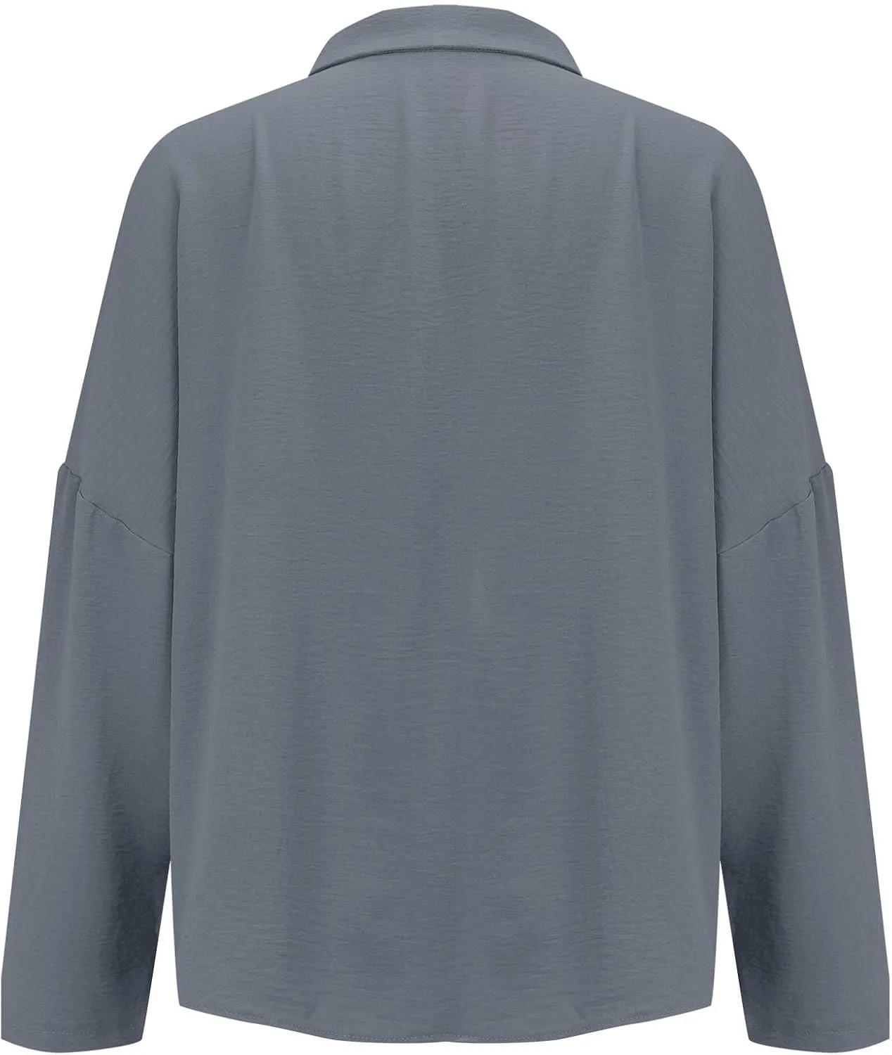Miyaomn Womens Button Down Dress Shirts Cotton Linen Long Sleeve Collared Blouse Lightweight Slim Fit Solid V Neck Casual Top